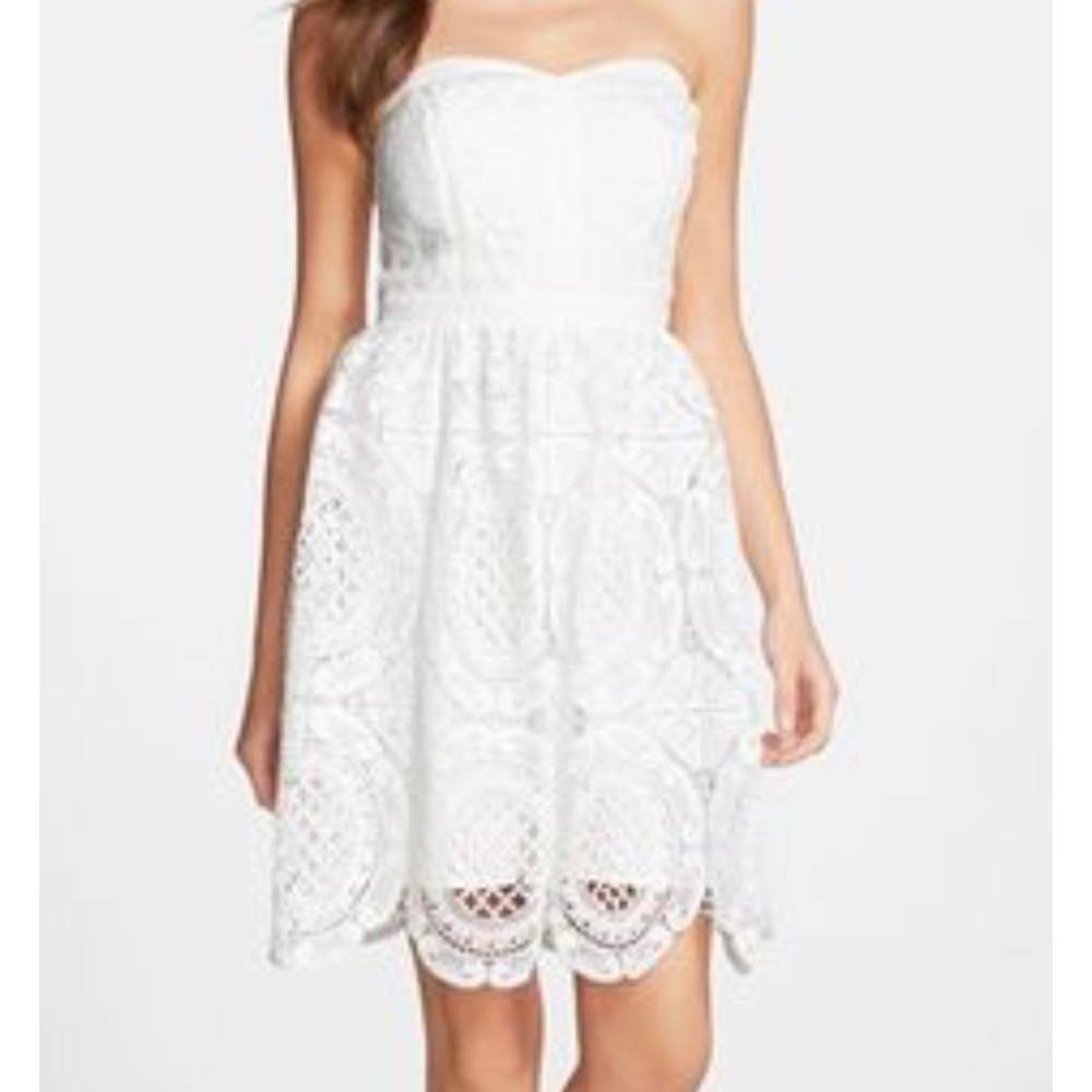 Adelyn Rae‎ Lace Fit & Flare Dress
